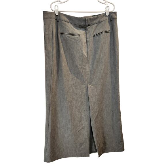 Barneys New York x Forever 21 Straight Pencil Polished Maxi Skirt Gray Size 1X - Picture 2 of 10